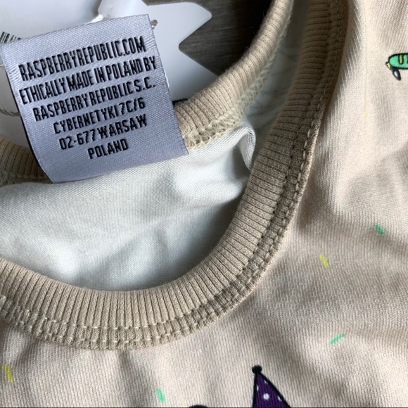 NWT Raspberry Republic organic coverall overall one-piece 1-4month - Picture 6 of 6